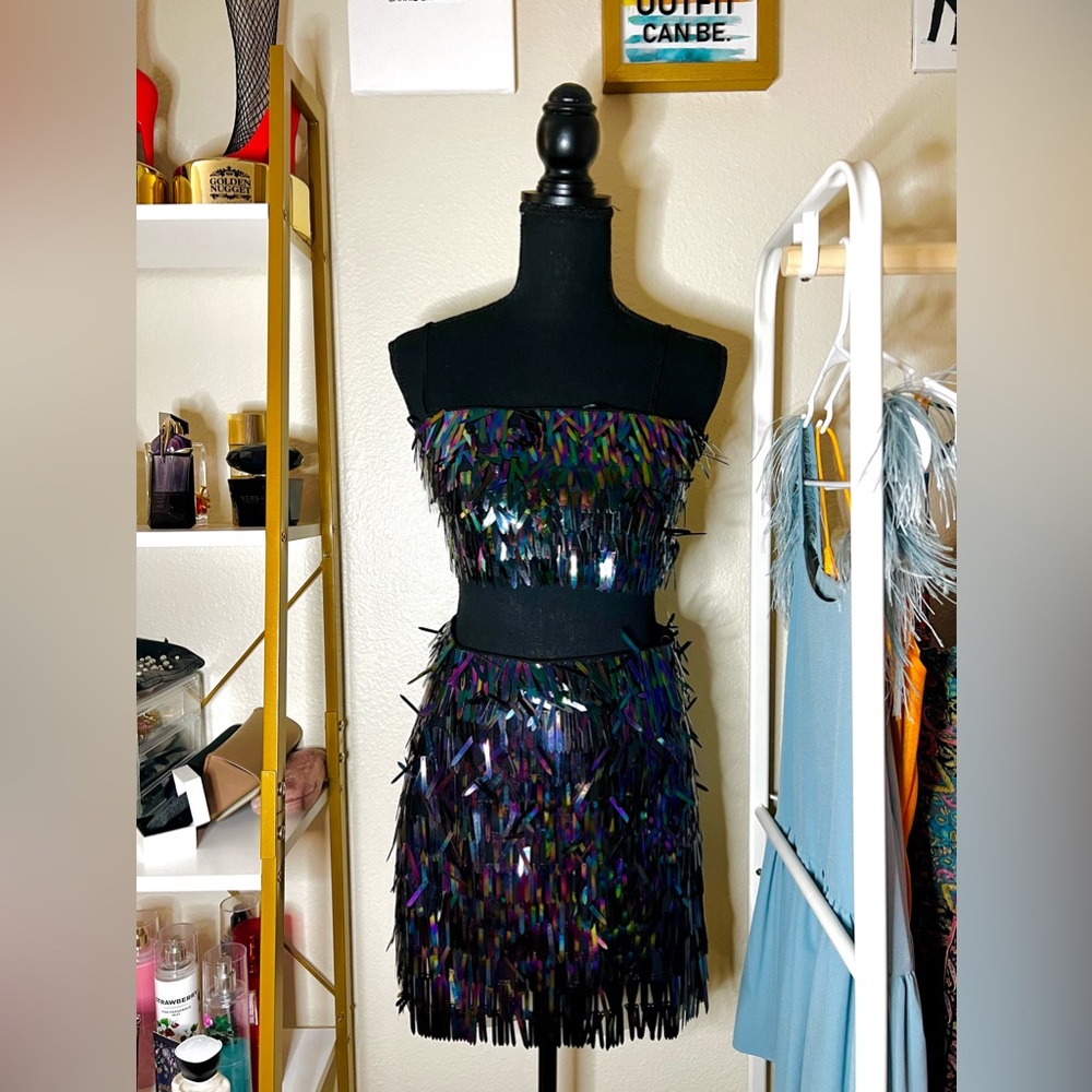 Stradivarius set . Top and skirt. Size s. Perfect for parties and club!